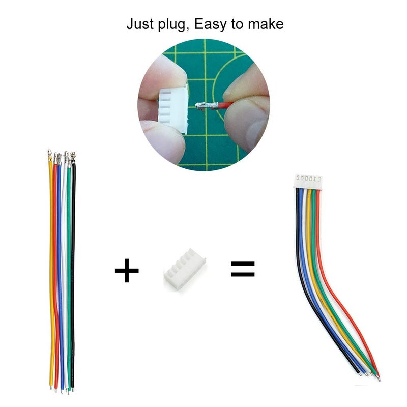 elechawk 2.54mm XH Connector Socket Kit with pre-Crimped Cable Wire 2/3/4/5/6/7 Pin Housing JST Adapter Cable Male and Female Compatible with JST-XH Connector (Connector&Socket) - Image 4